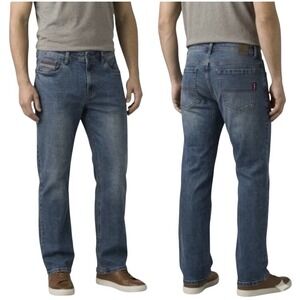 Prana Axiom Jean Mens 30x30 Antique Stone Wash Organic Stretch Straight Leg NWT
